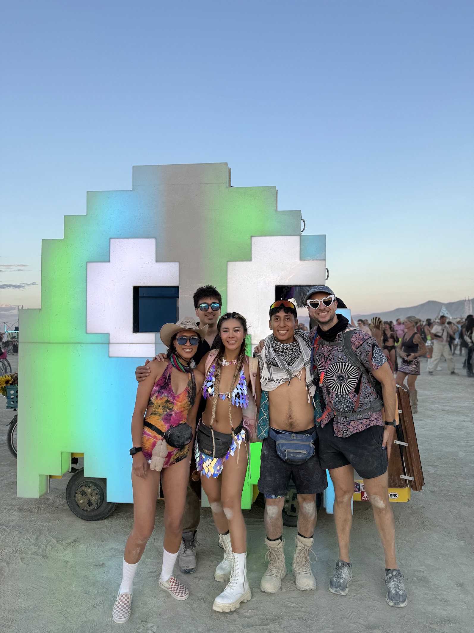 The crew in front of pixel ghost