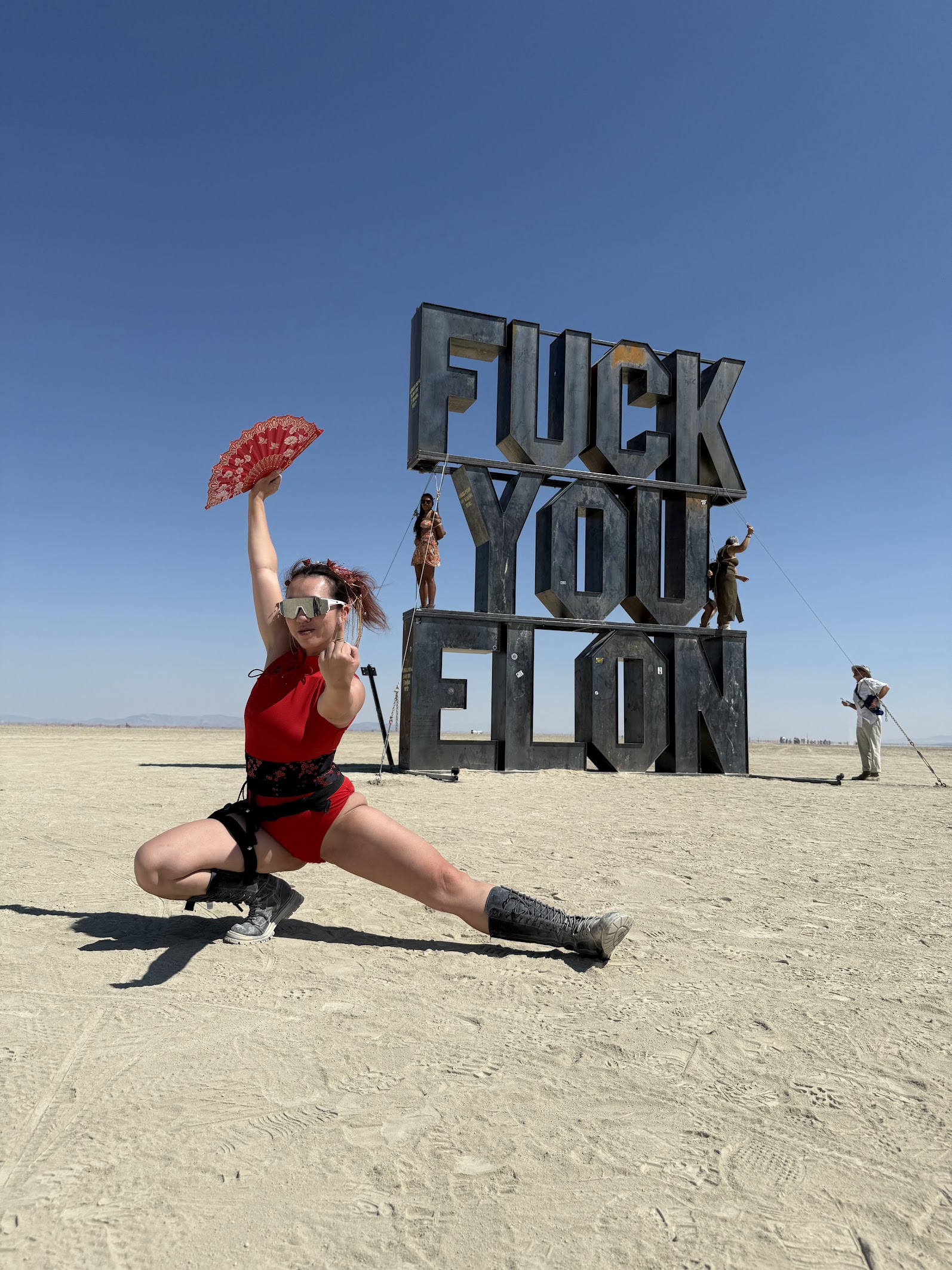 Civic sculpture, F* You Elon